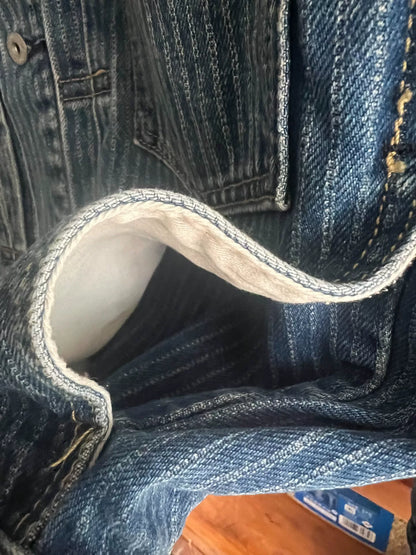 vintage levi's striped denim jacket