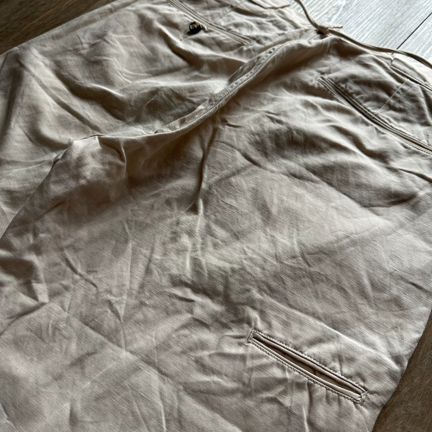 OLD JOE Cotton Linen Beige Pants