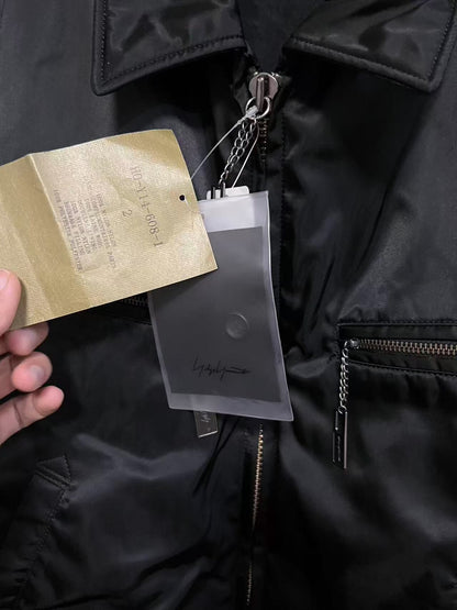 Yohji Yamamoto Black Nylon Jacket Size 2