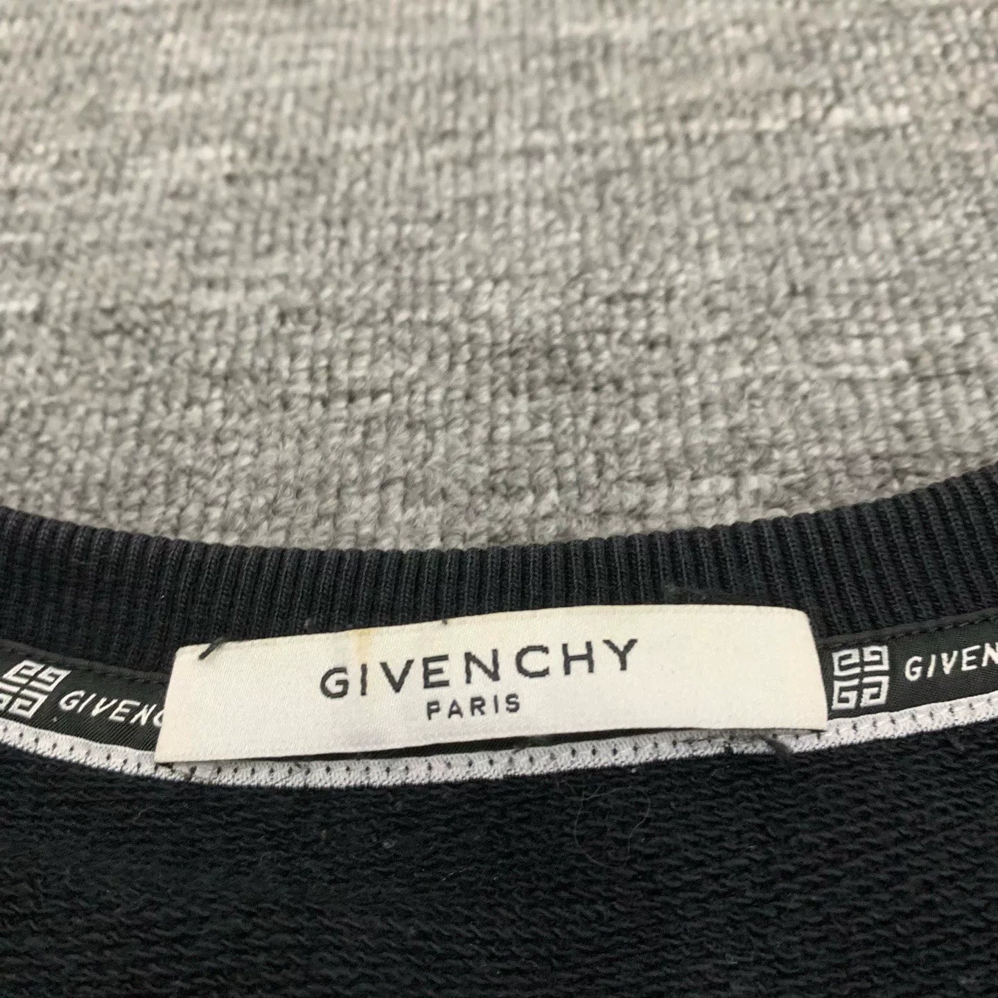 givenchy black logo sweatshirt with flaws