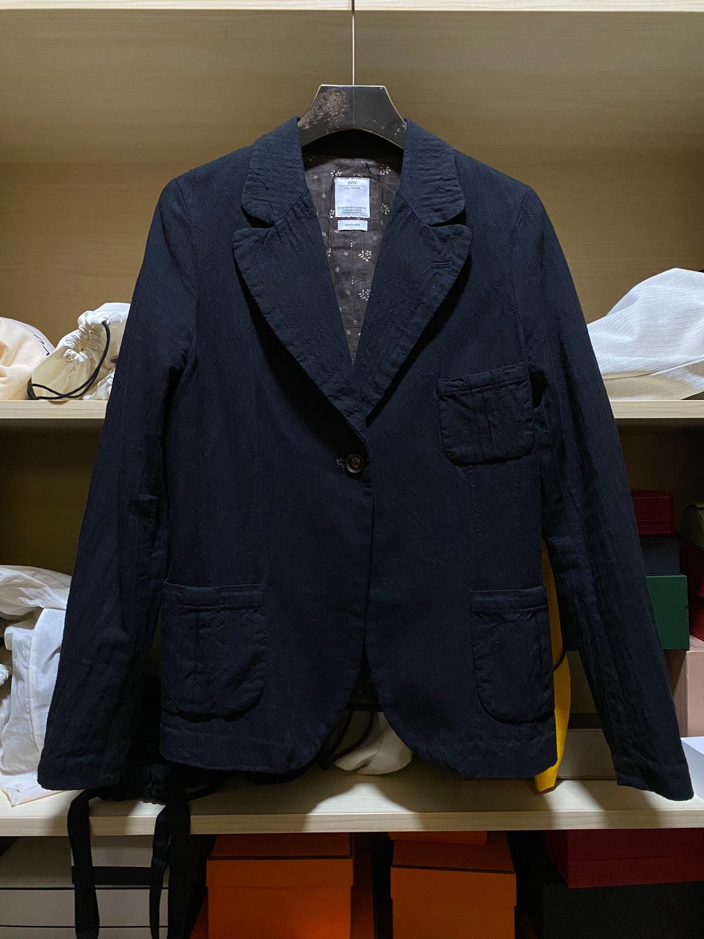 Visvim Dark Blue Textured Blazer