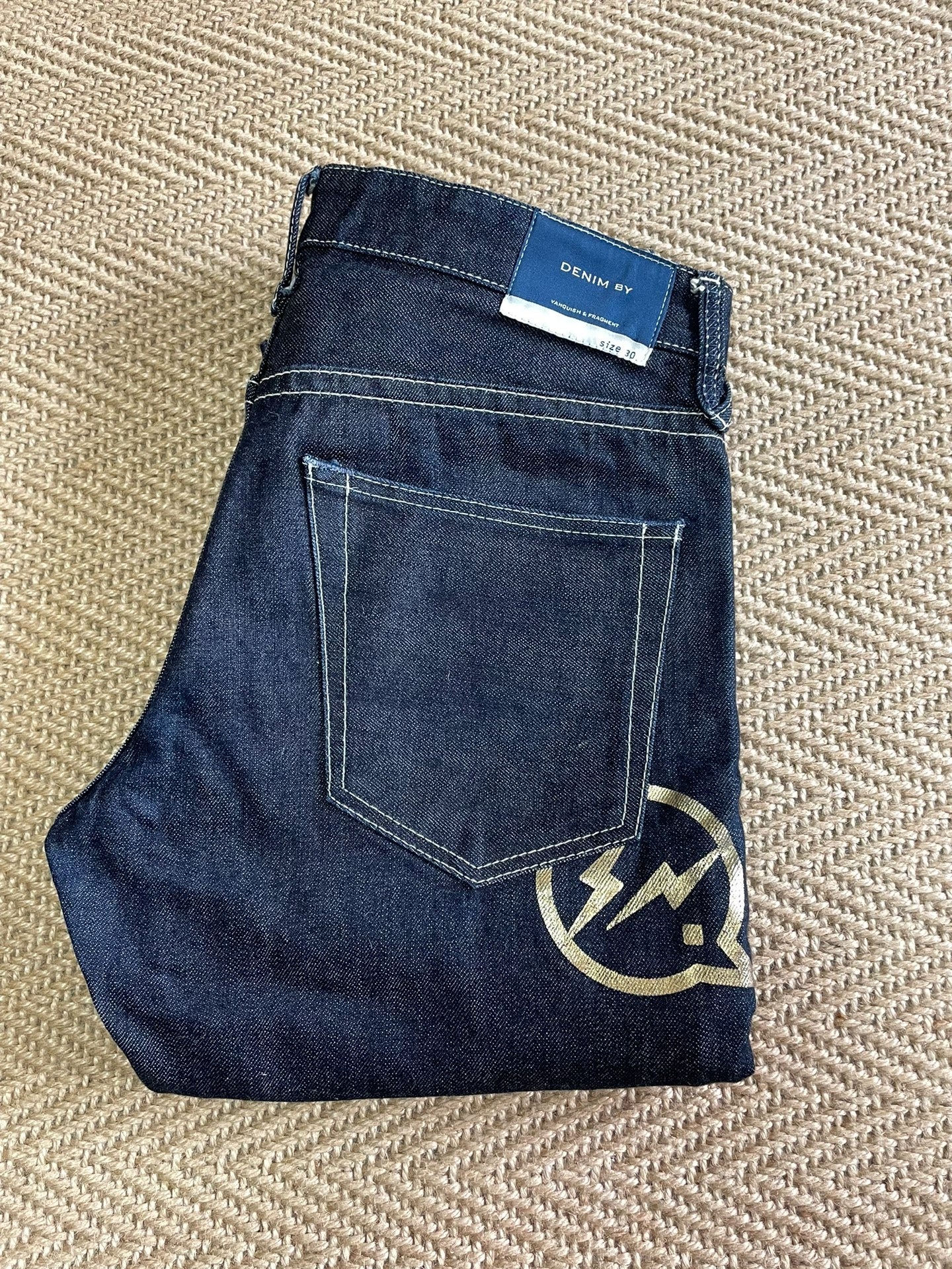 Vanquish & Fragment Gold Lightning Denim