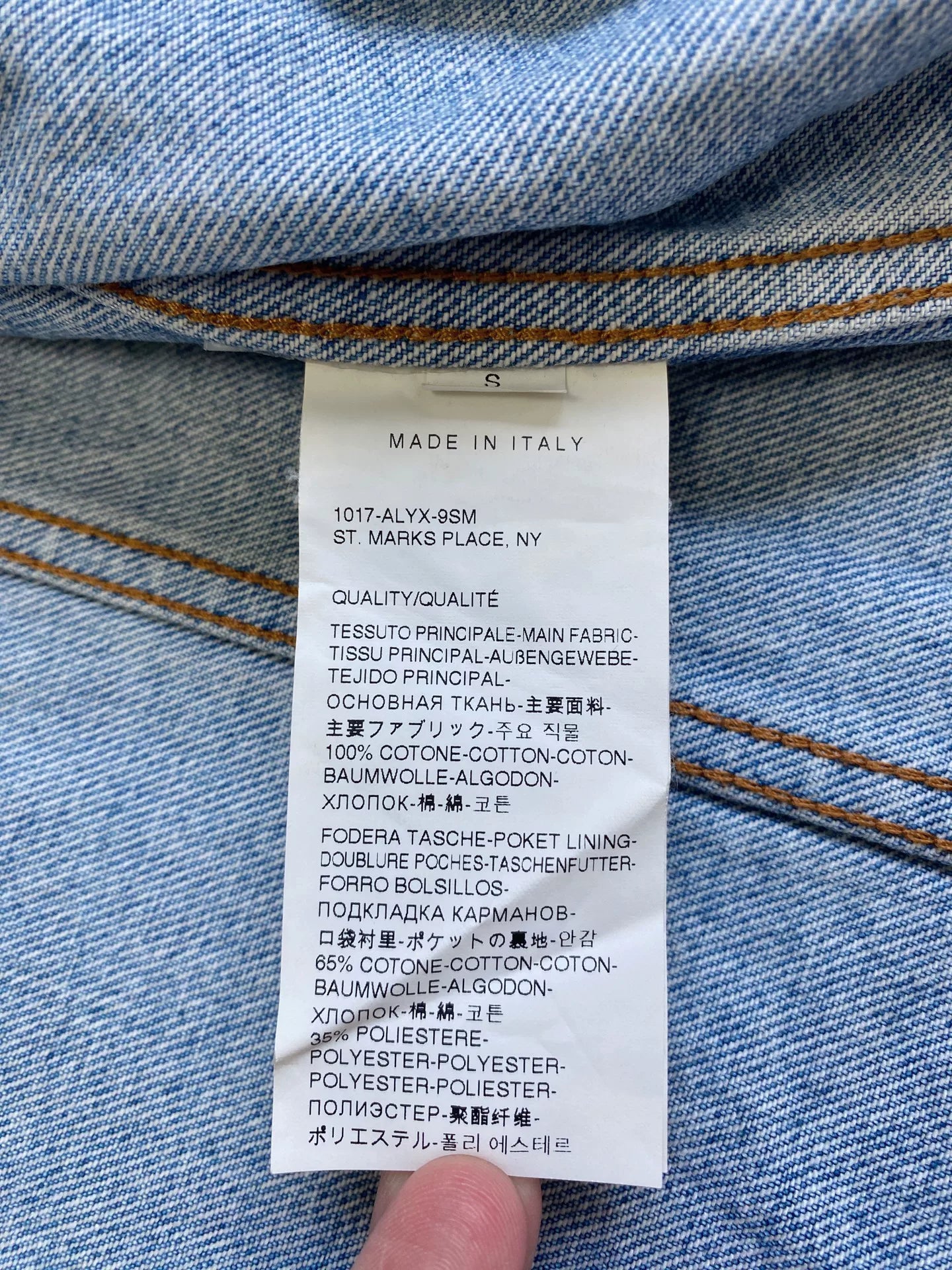 full print denim jacket by 1017 alyx 9SM