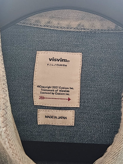 Visvim Light Blue Distressed Denim Shirt