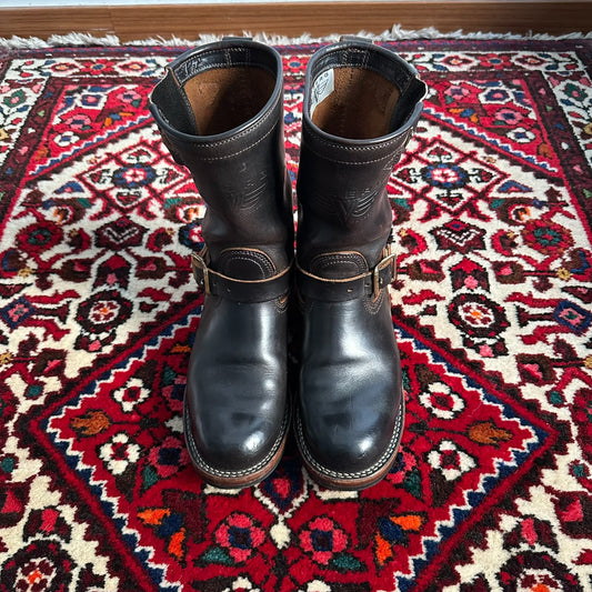 Viberg Engineer Boots in Dark Brown Leather