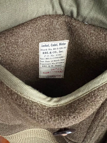 rrl double rl wool leather sleeve jacket