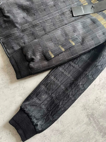 Saint Laurent Black Gold Baseball Jacket