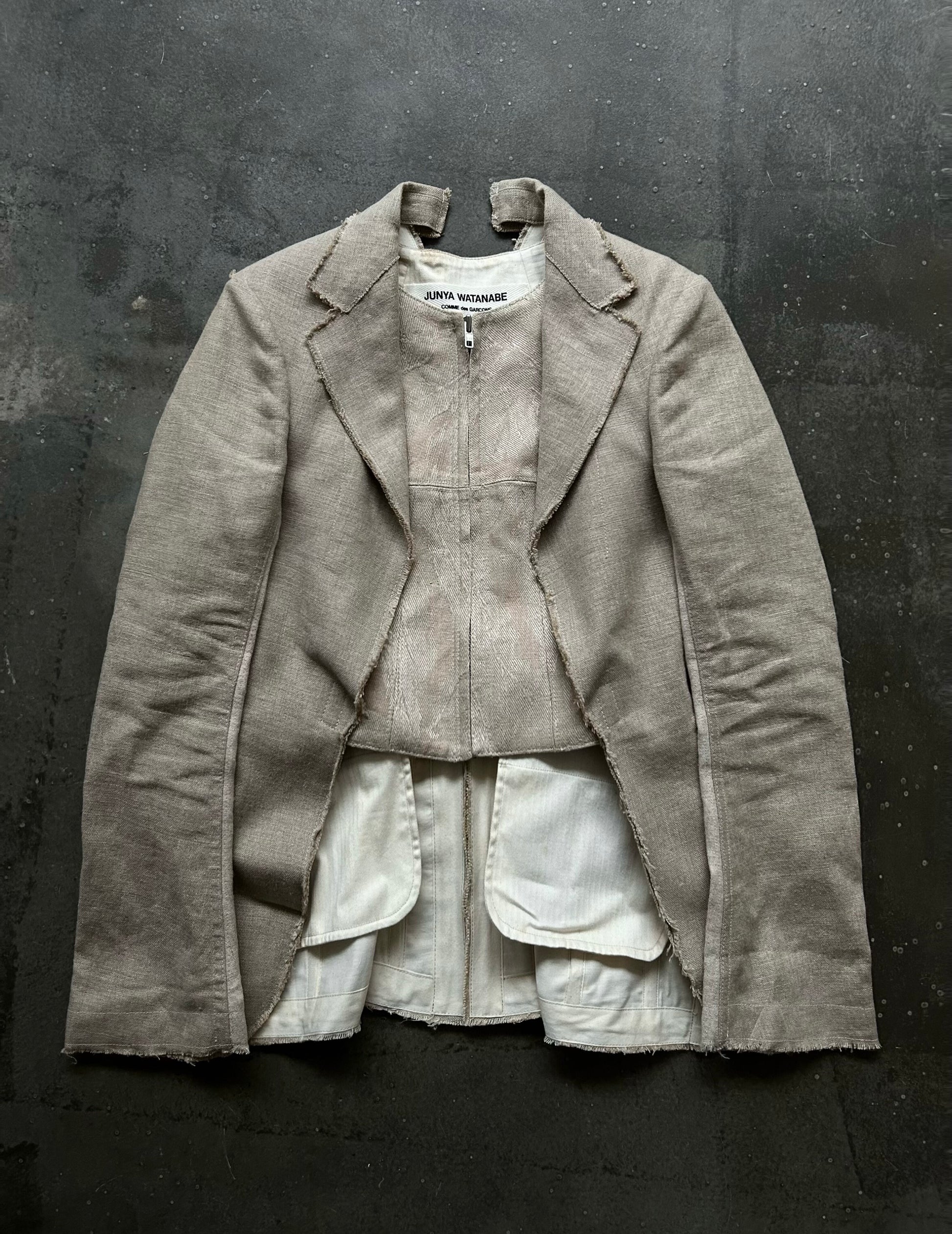 junya watanabe faux layered suit jacket