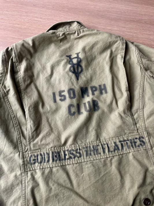 Freewheelers V8 150 MPH CLUB Military Jacket