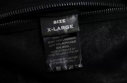 isaac sellam leather MA1 bomber jacket