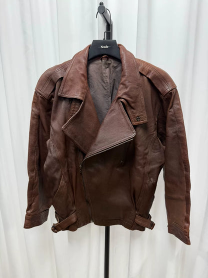 issey miyake men's leather short jacket