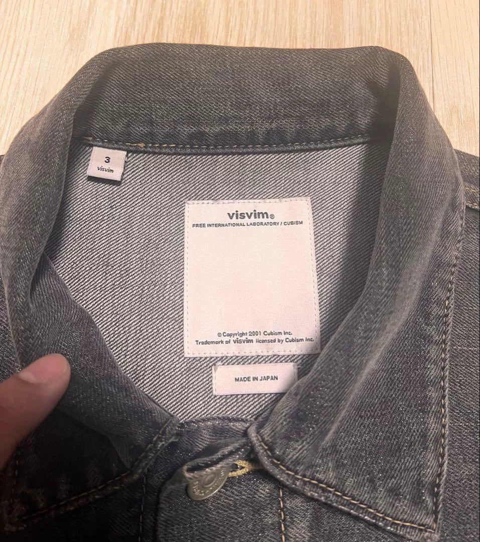 VISVIM Black Gray Classic Denim Jacket