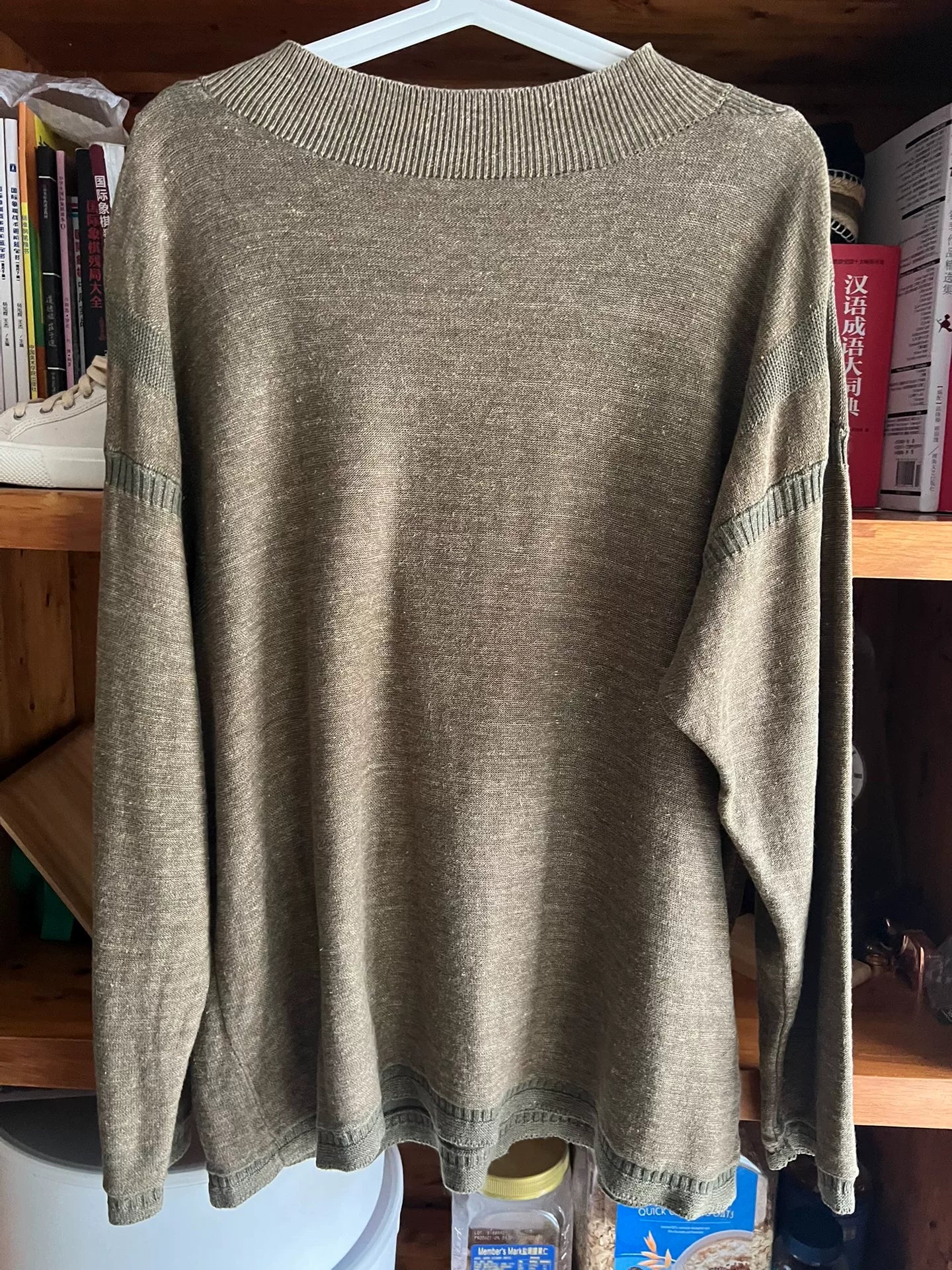 vintage double-sided knit pullover sweater