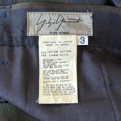 Yohji Yamamoto Wool Plaid Trousers