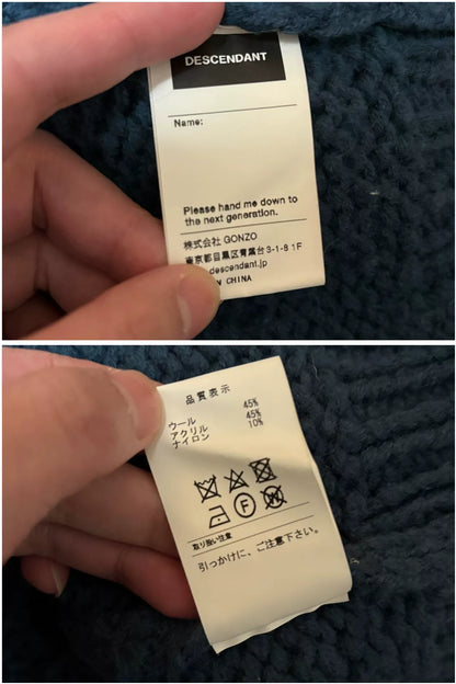 DESCENDANT Aran Wool Knit Sweater