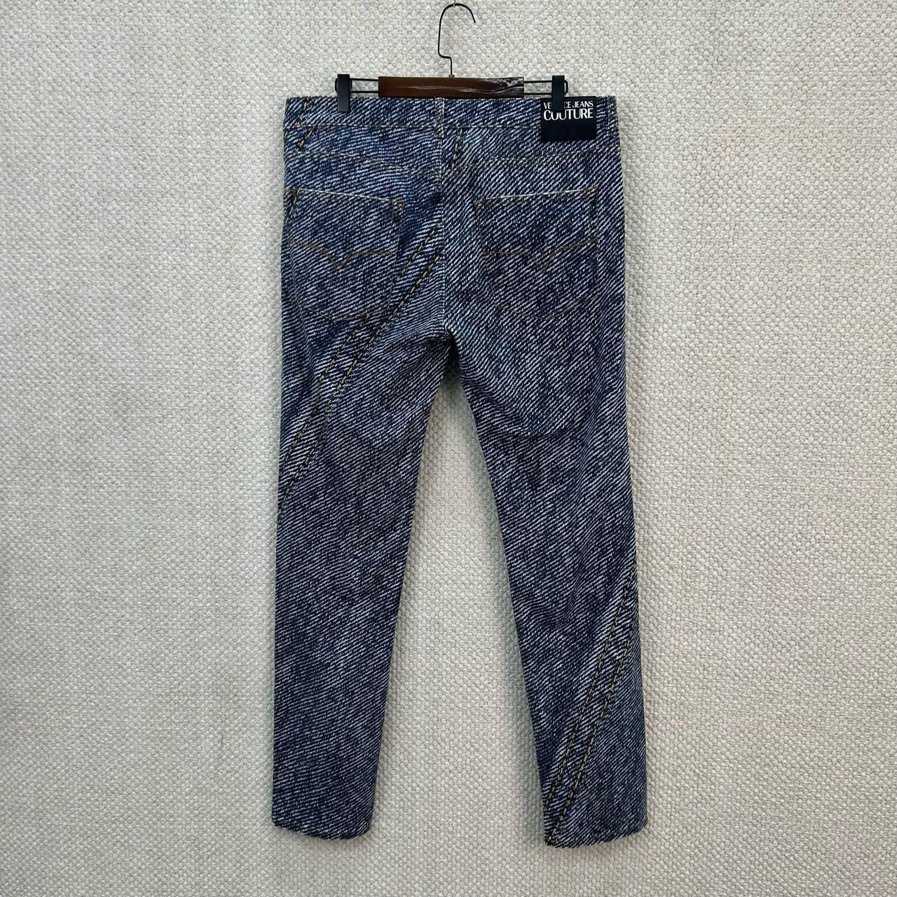 versace blue washed denim pants size 36
