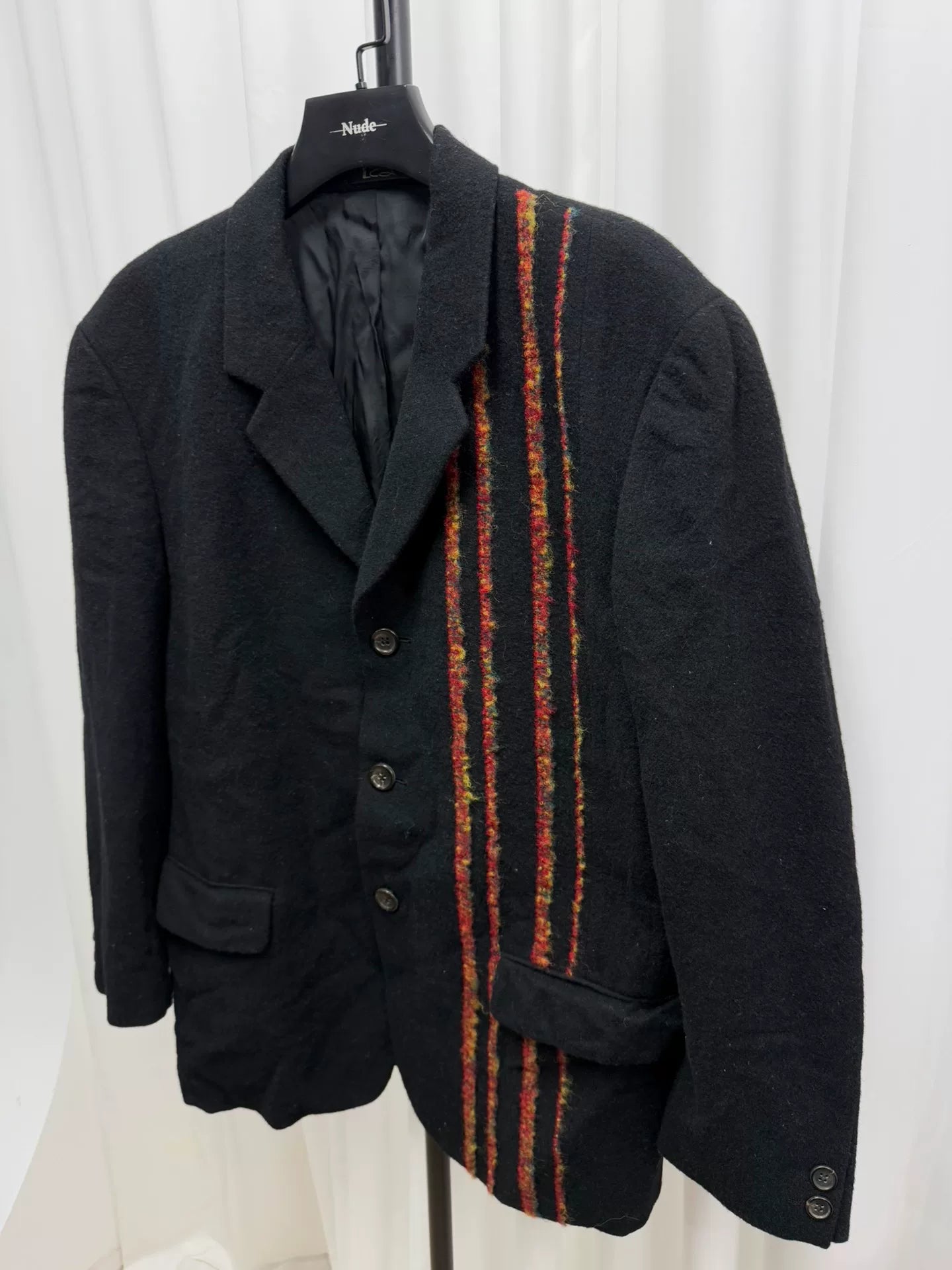 yohji yamamoto men's LQMEN jacket with stripes