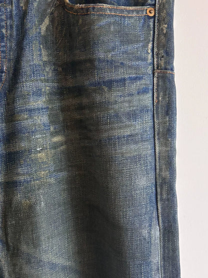 dior homme aw 2004 blue denim pants