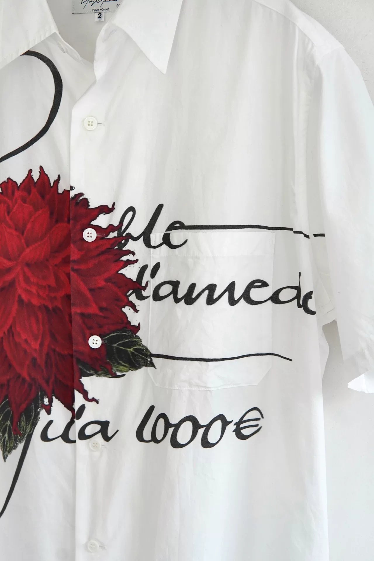 Yohji Yamamoto Pour Homme S/S 2022 Dahlia Shirt