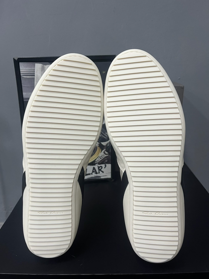 Rick Owens 25FW White Leather Low-Top Trainer