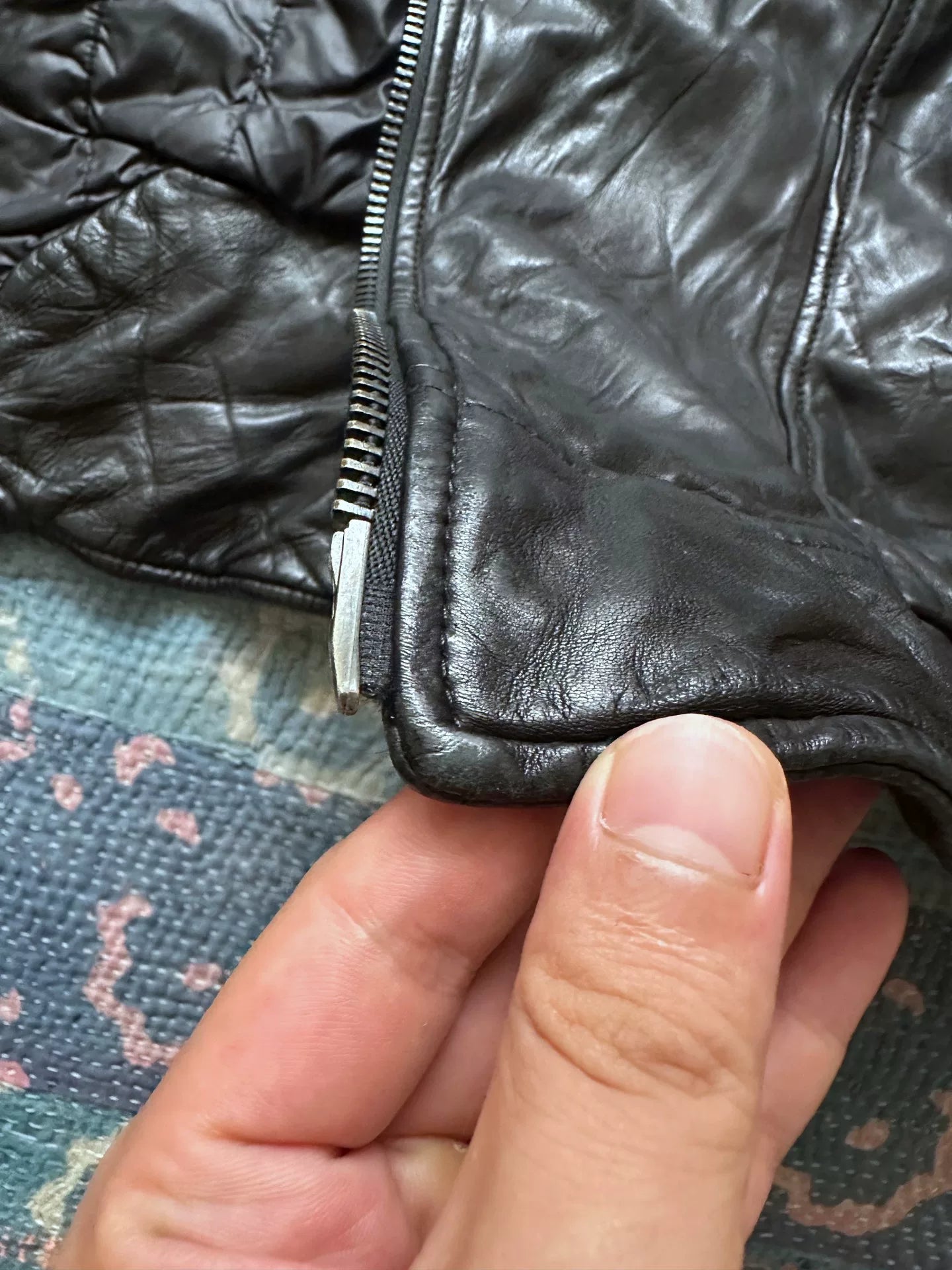 ralph lauren black label motorcycle leather jacket