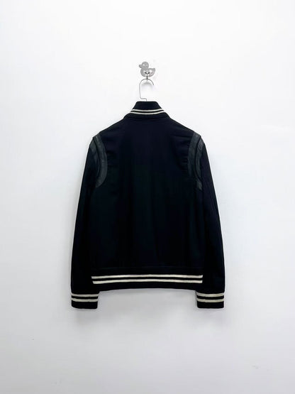 black and white striped baseball jacket