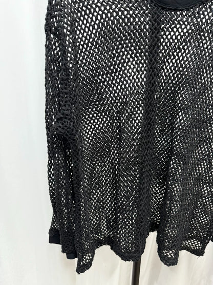 drapes long sleeve sheer mesh top