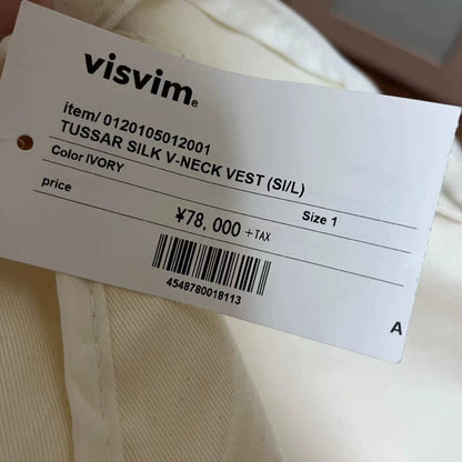 visvim 20ss Tussar Silk V-Neck Vest
