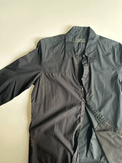 Prada Mixed Fabric Zip Shirt