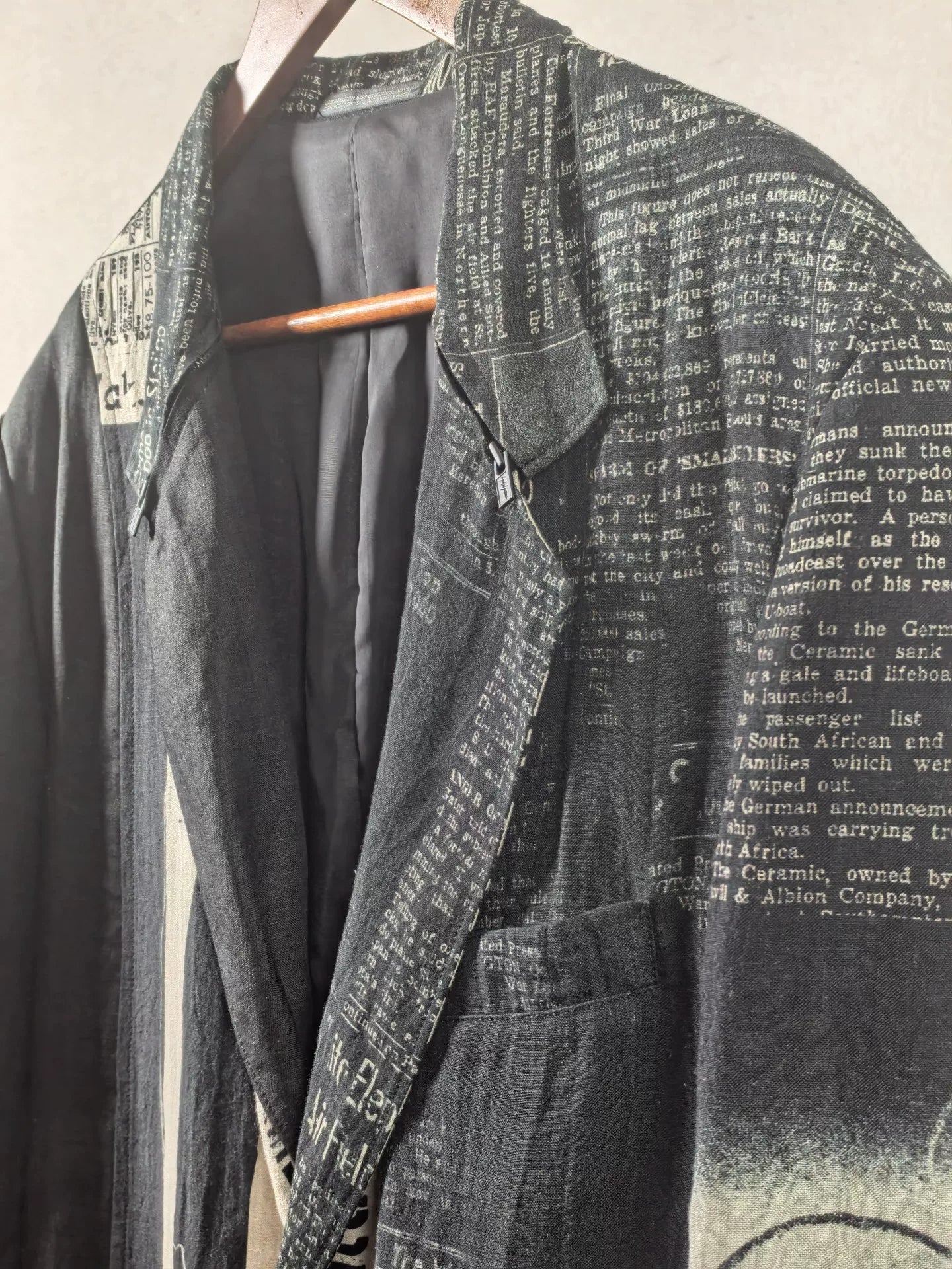 Yohji Yamamoto Pour Homme 22SS Newspaper Coat
