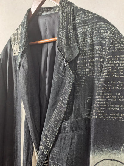 Yohji Yamamoto Pour Homme 22SS Newspaper Coat