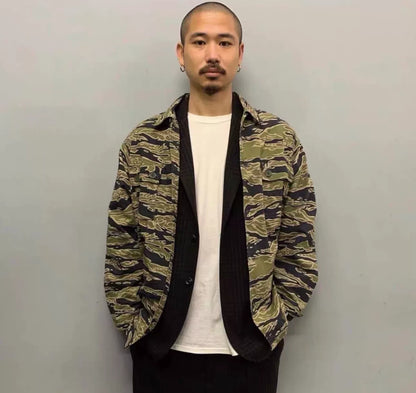 wacko maria camouflage tiger head jacket