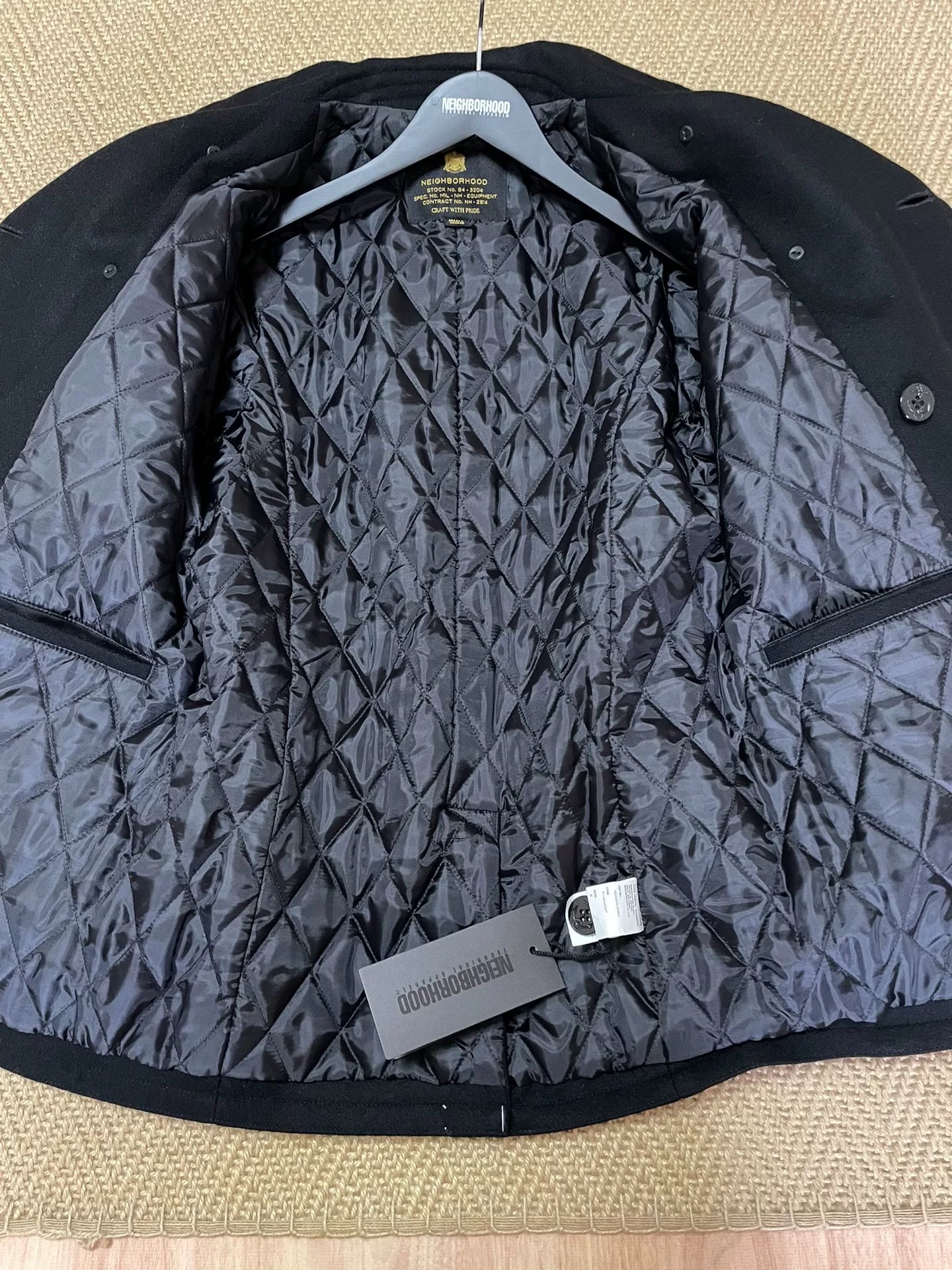 NEIGHBORHOOD P/WN-COAT Wool Double-Breasted Overcoat