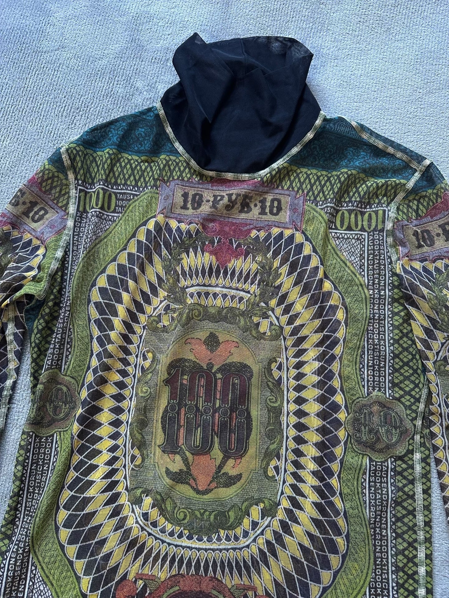 Jean Paul Gaultier Archive Mesh Long-Sleeve Top