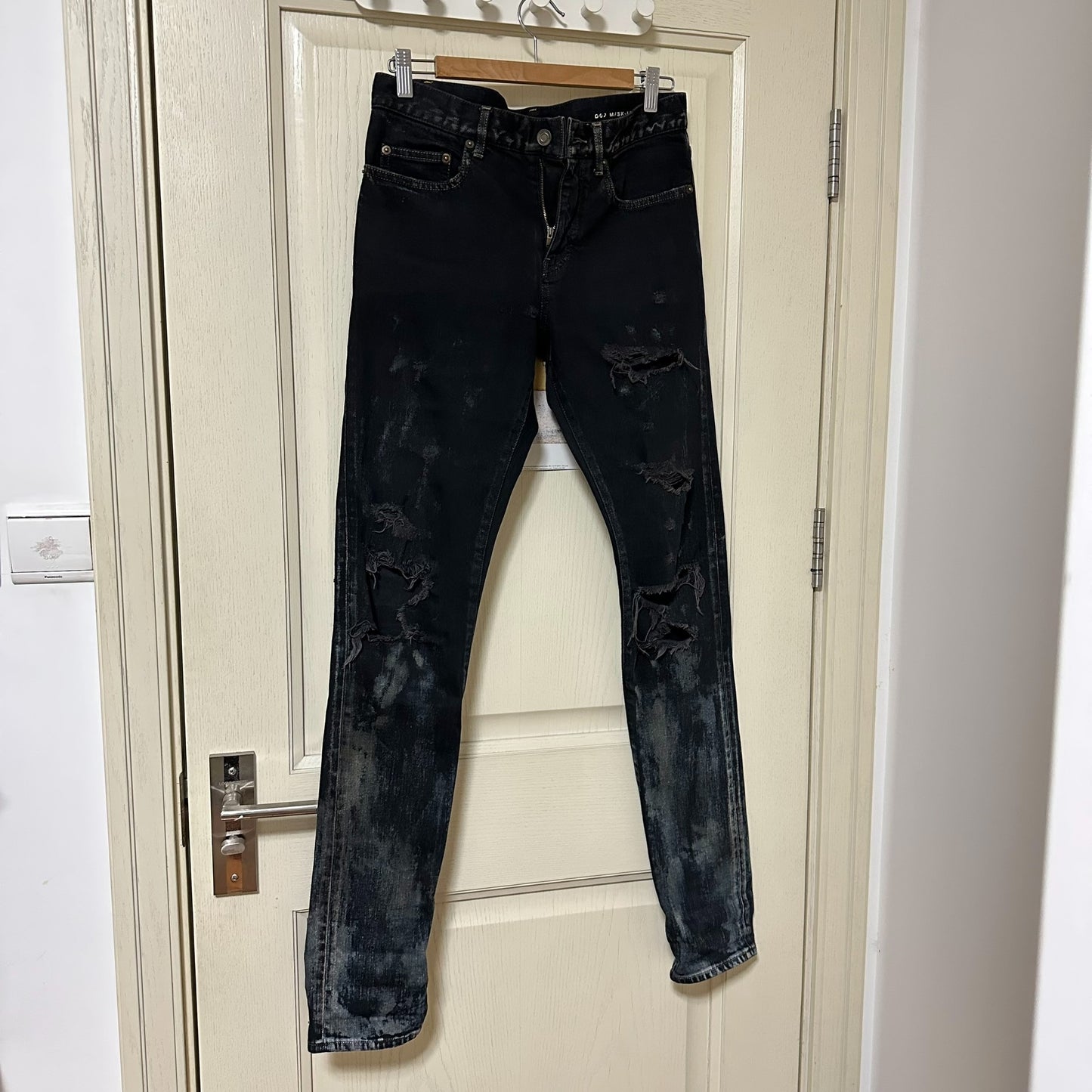 Saint Laurent Black Distressed Jeans