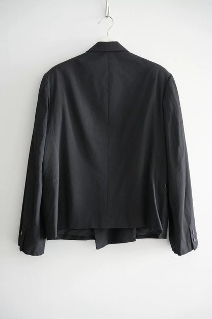 yohji yamamoto black double-breasted blazer