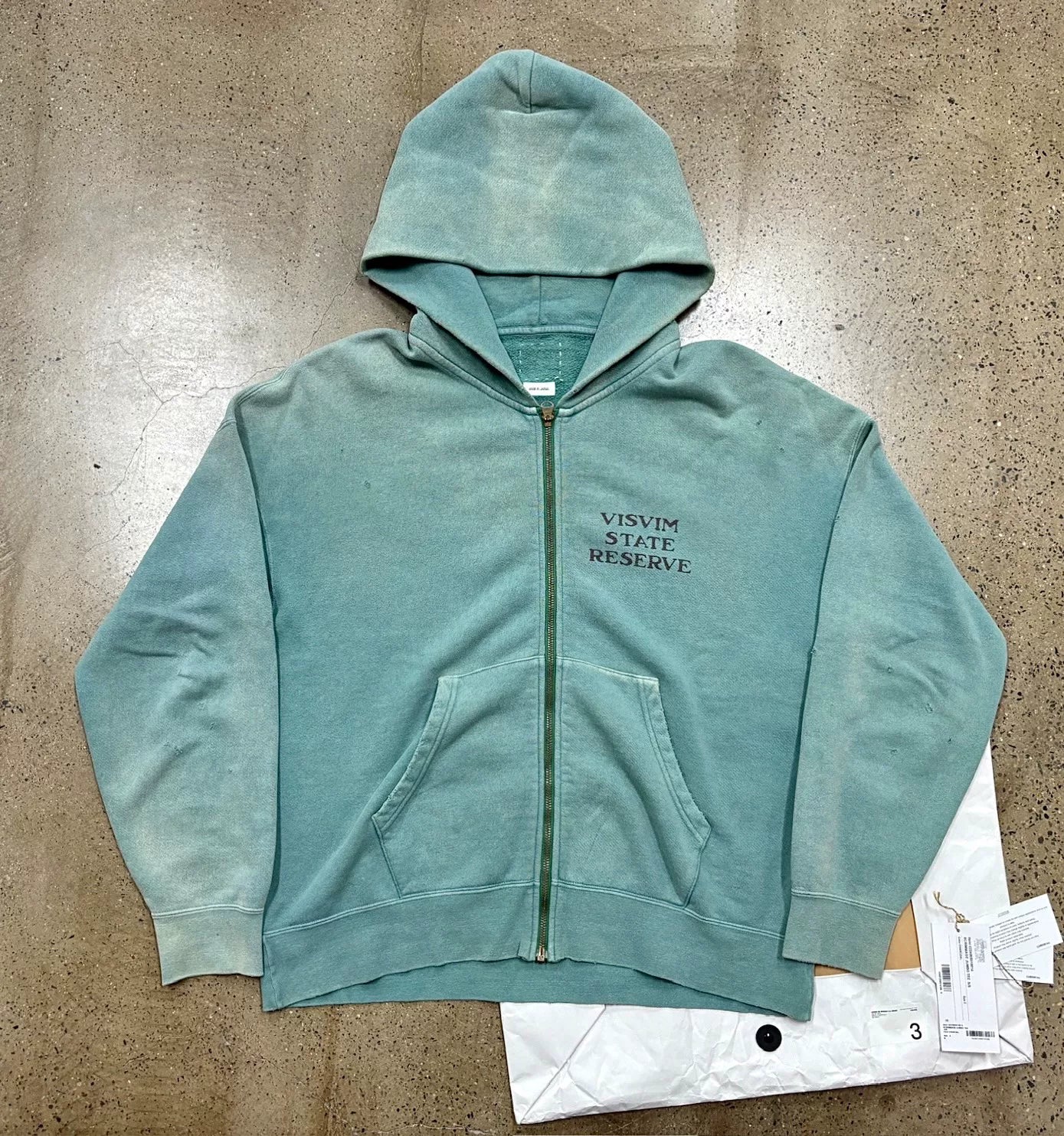 visvim jumbo sb hoodie zip-up