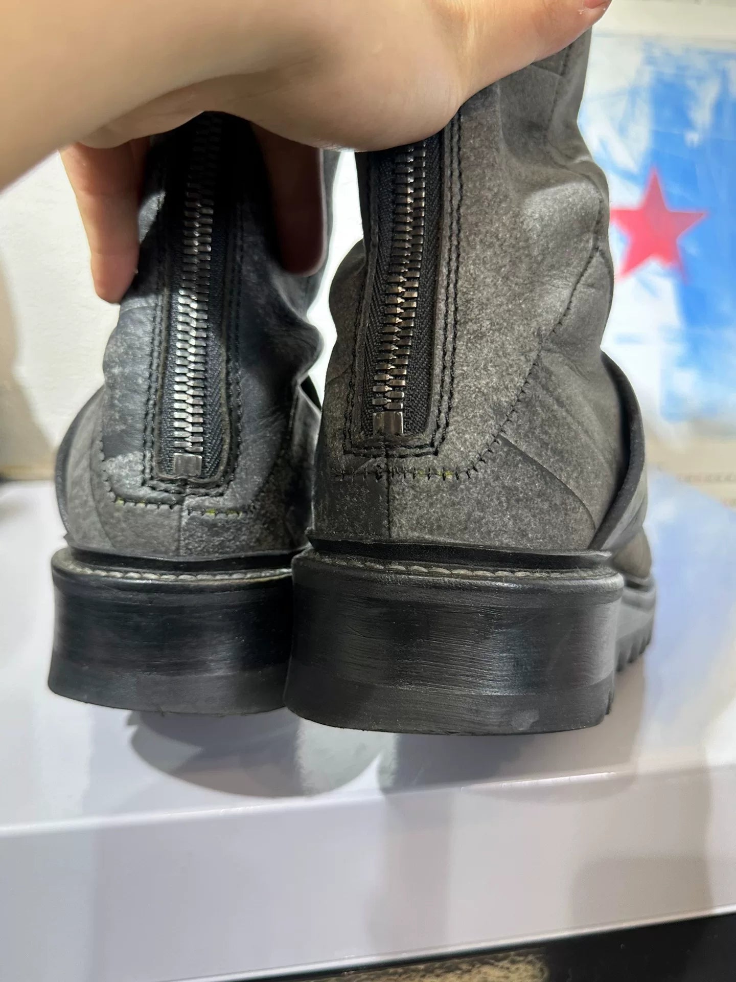 Julius 7 Suede High-Top Engineer Boots