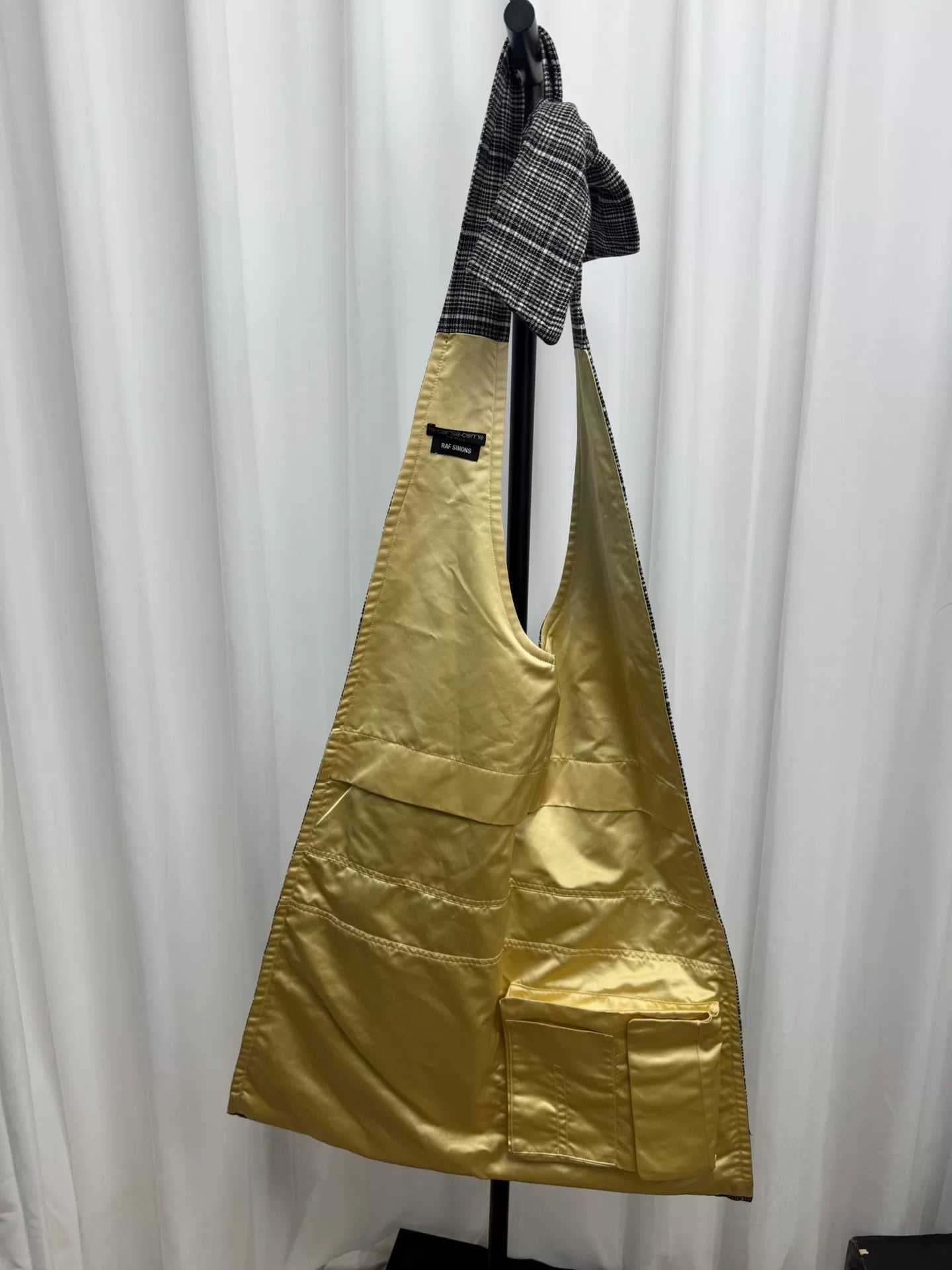 raf simons plaid shoulder bag autumn winter