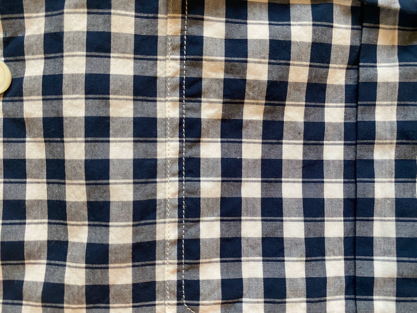 navy roll-up gingham check shirt