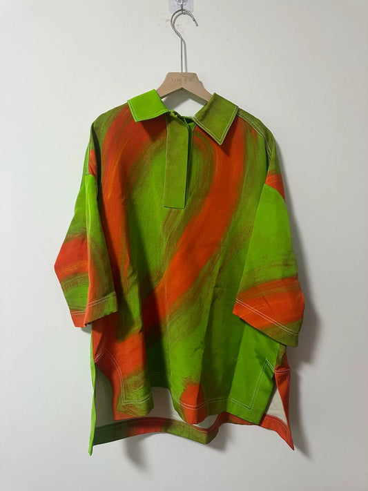 loewe gradient tie-dye short sleeve shirt