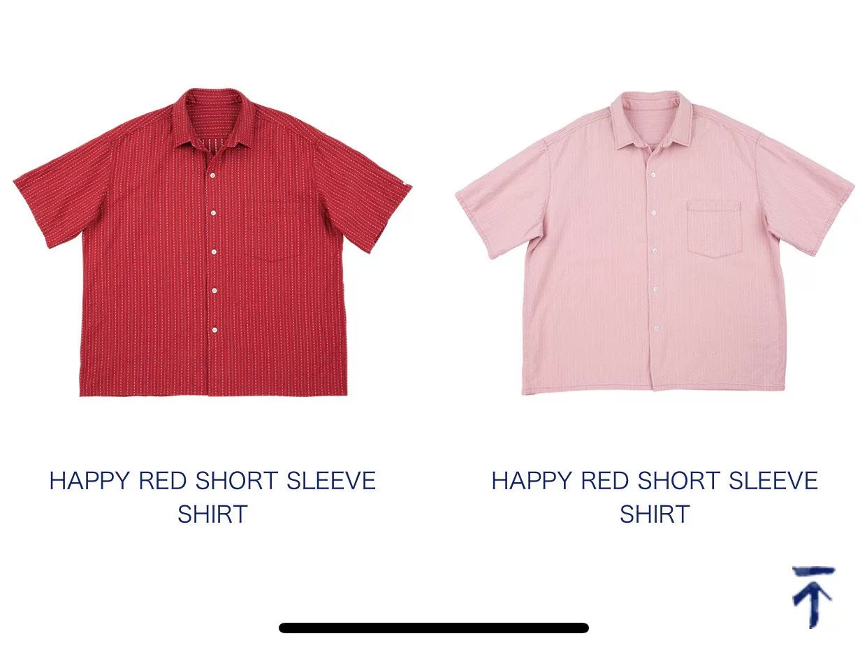 Porter Classic Happy Red Short Sleeve Shirt