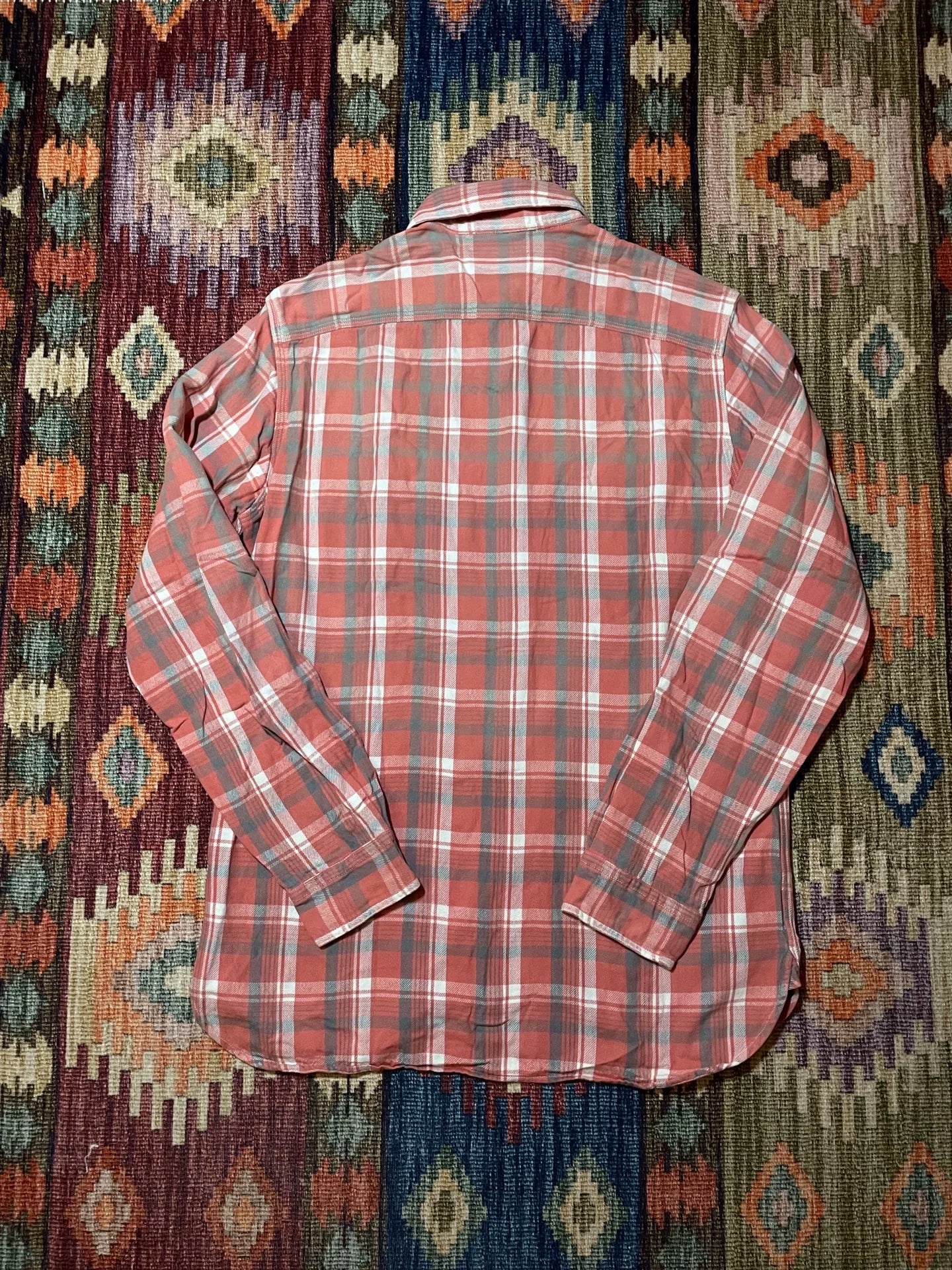 RRL Vintage Pink Striped Work Shirt M
