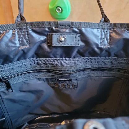 HEAD PORTER Black Polka Dot Tote Bag