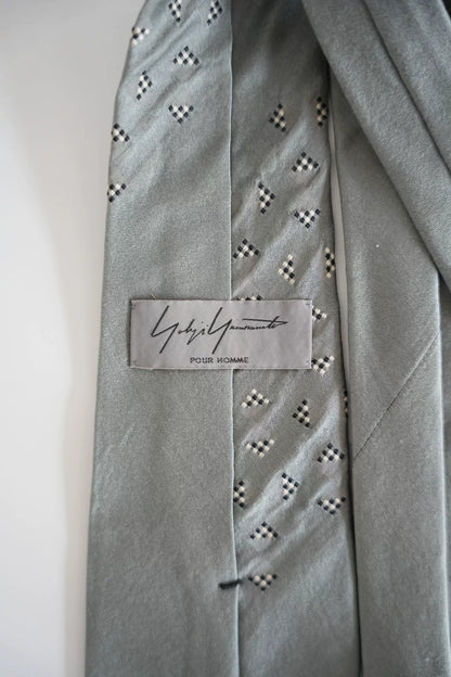 Yohji Yamamoto Gray Silk Tie