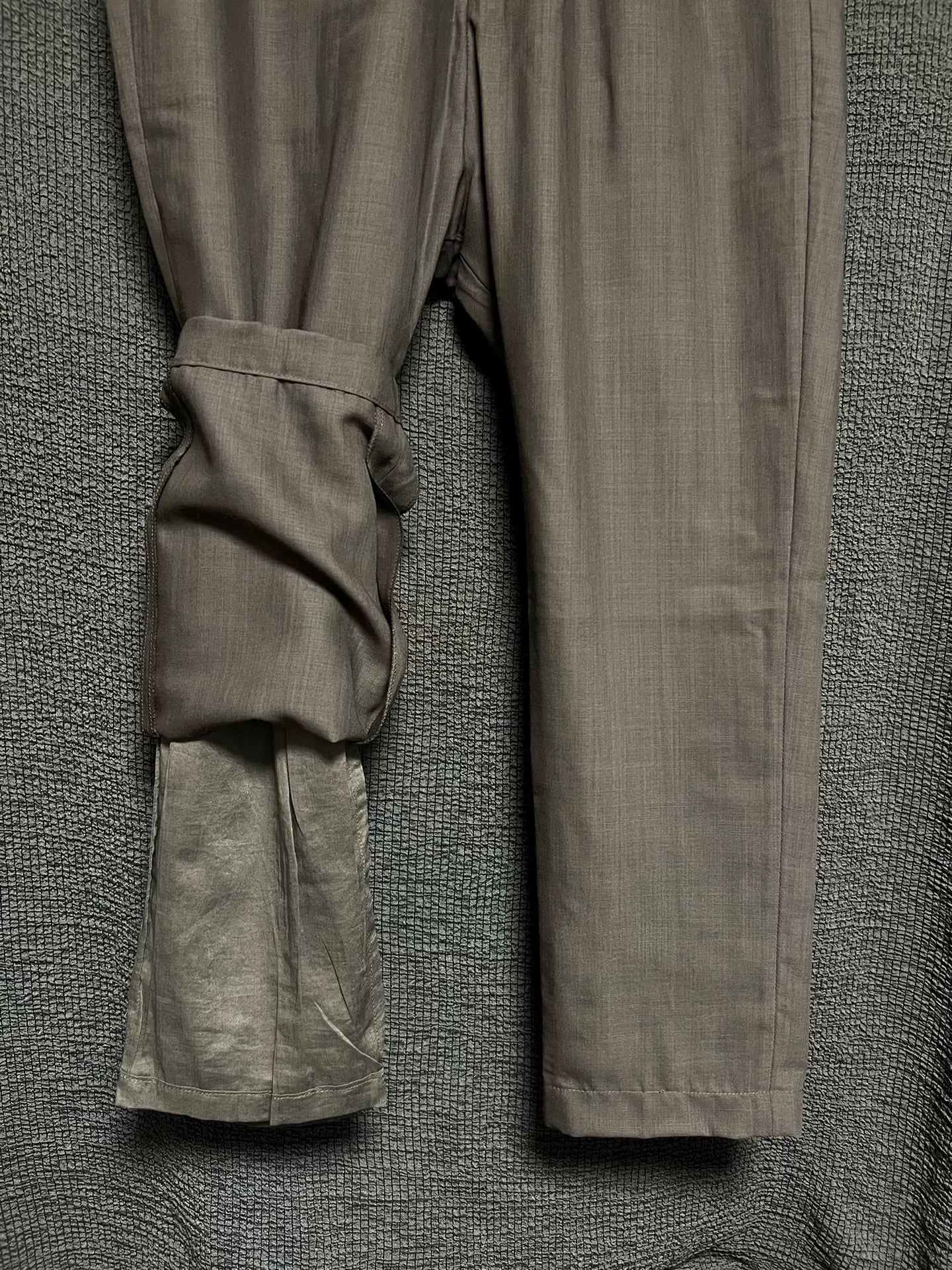 rick owens double-layer wool trousers for men