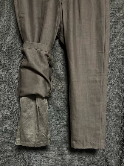 rick owens double-layer wool trousers for men