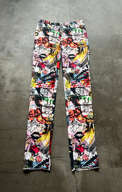 Nozomi Ishiguro Graffiti Print Long Pants