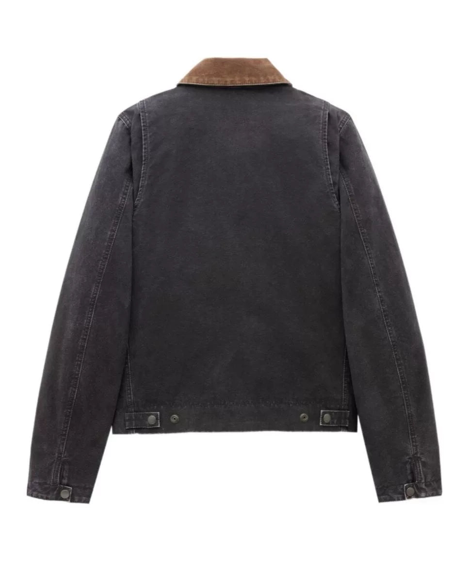Saint Laurent Washed Black Denim Jacket