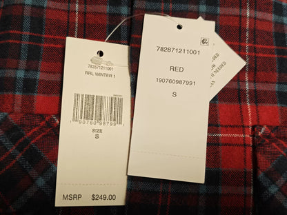 Ralph Lauren RRL Red Black Plaid Shirt